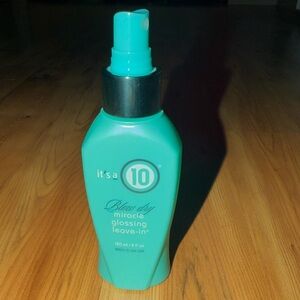 It's a 10 Ten BLOW DRY Miracle GLOSSING LEAVE-IN (4 oz) conditioner missing cap